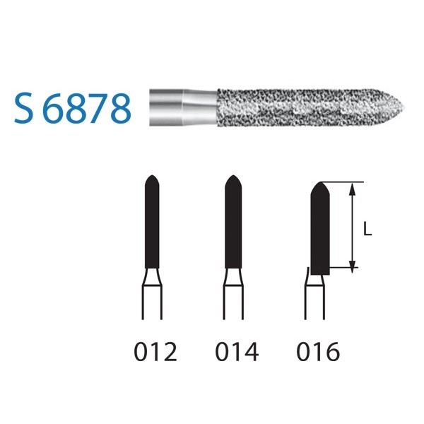 S6878.314 Fresa Turbina Diamante 1 Unidad