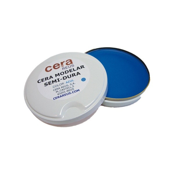 Cera Modelar Semi-Dura Azul Claro en Tarrina 50g