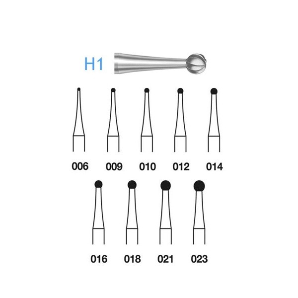 H1 204 Fresa Tungsteno Contra Ángulo 5 uds