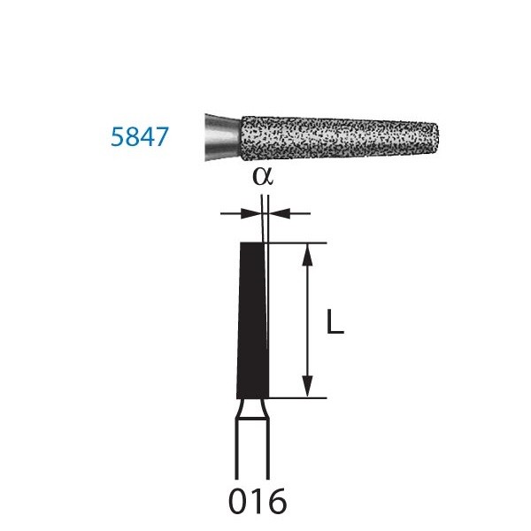 5847.314.016 Fresa Diamante Turbina 5 Uds