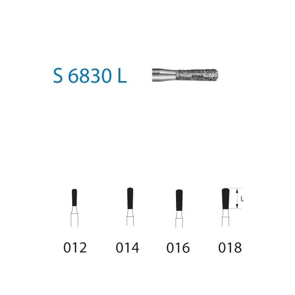 S6830L.314 Fresa Diamante Turbina 5 Uds