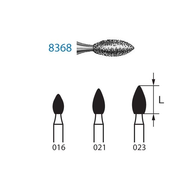 8368.314 Fresa Diamante Turbina 5 Uds