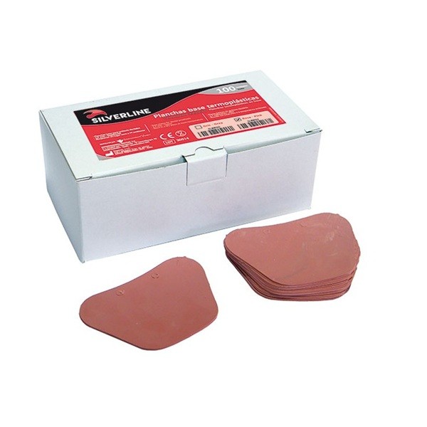 Planchas Base Rosa Superior Termopolimerizables 100 uds Silverline