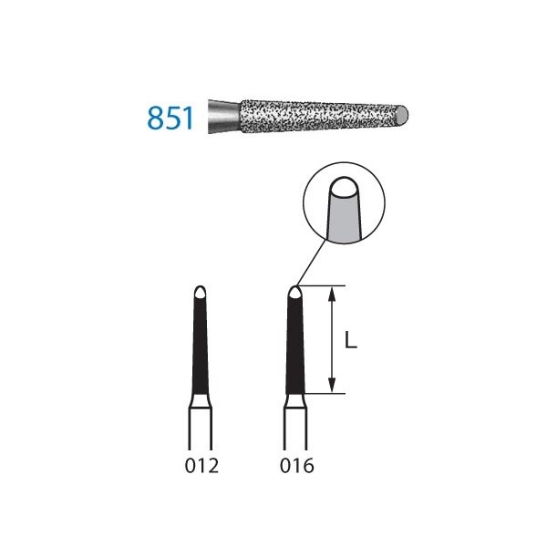 851.314 Fresa Diamante Turbina 5 Uds
