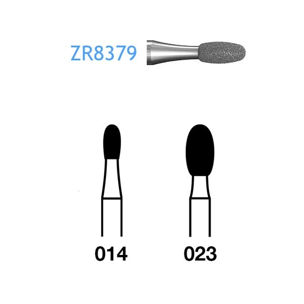 ZR8379.314 Fresa Turbina Diamante para Circonio Komet 5 Uds