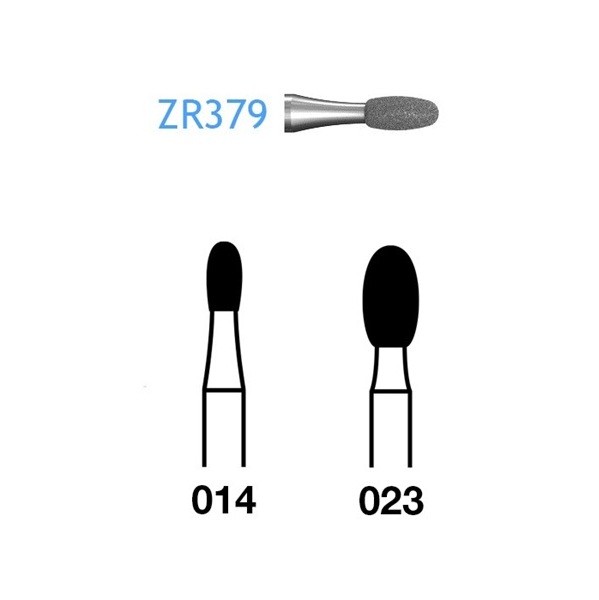 ZR379.314 Fresa Turbina Diamante para Circonio Komet 5 Uds