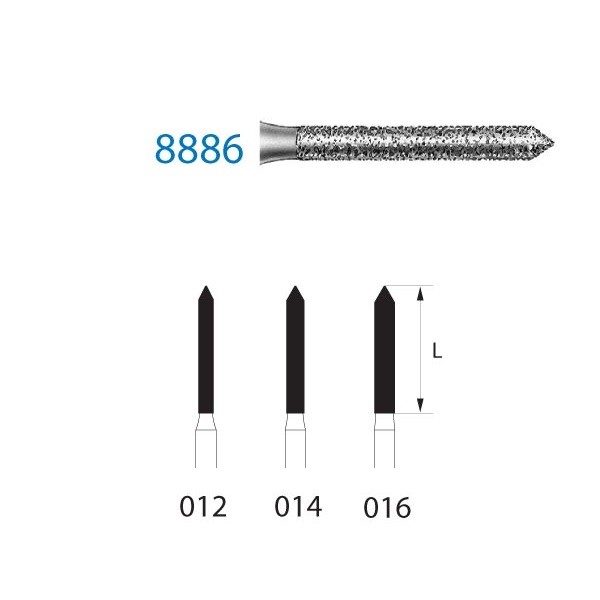 8886.314 Fresa Diamante Turbina 5 Uds