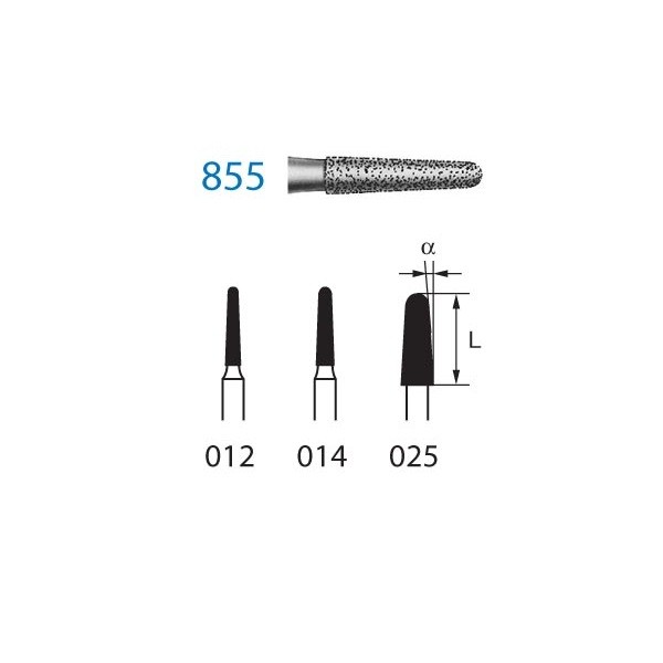 855.314 Fresa Diamante Turbina 5 Uds