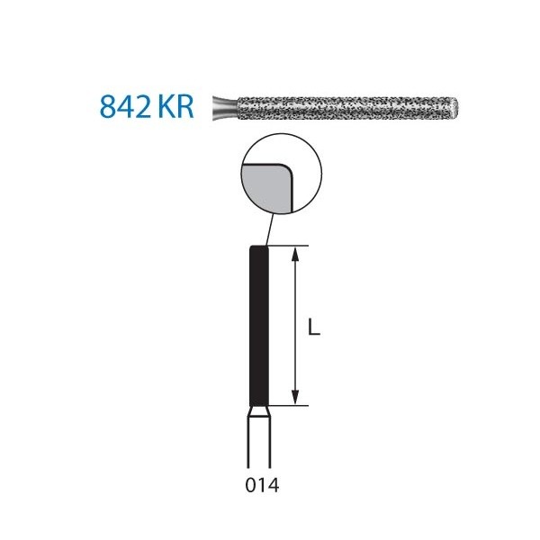 842KR.314.014 Fresa Diamante Turbina 5 Uds