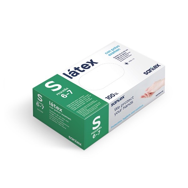 Guantes de Látex con polvo SANTEX 100 uds