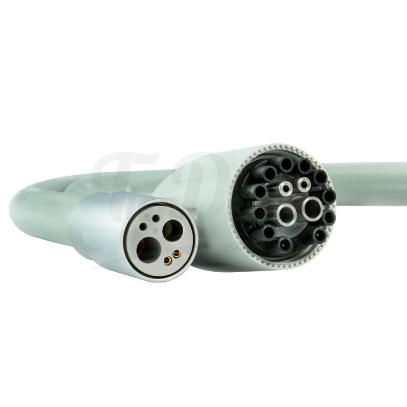 Manguera turbina TKD con luz, 6 orificios, conector CEFLA, 120cm, gris oscuro