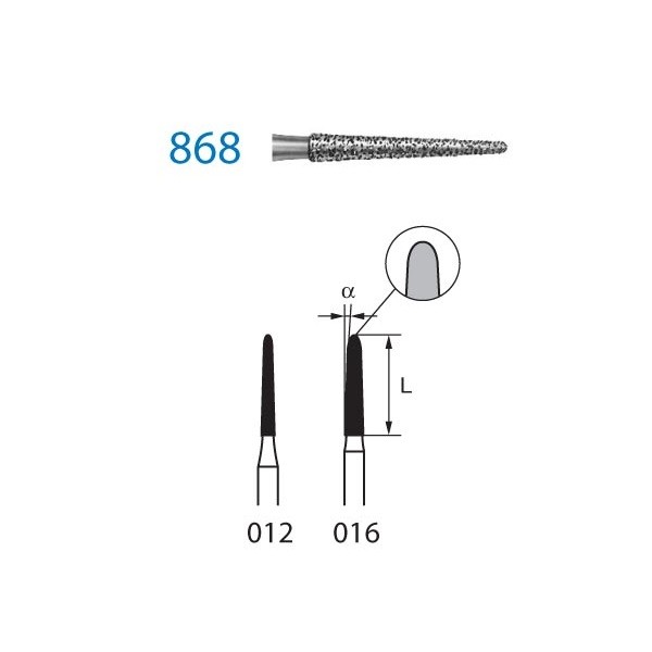 868.314 Fresa Diamante Turbina 5 Uds