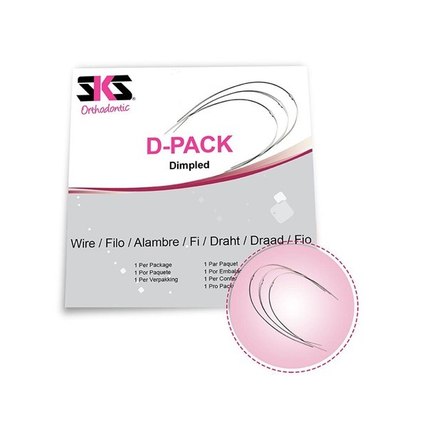 Arco Niti Termoactivo Dimpled Rectangular Doblado a Mesial 1 Ud