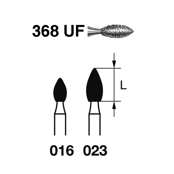 368UF.314 Fresa Diamante Turbina 5 Uds