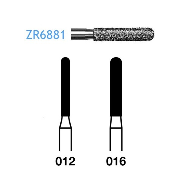 ZR6881.314 Fresa Turbina Diamante para Circonio Komet 5 Uds