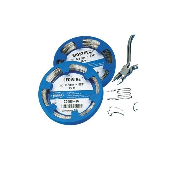Alambre ortodoncia redondo duro elástico Leowire Leone