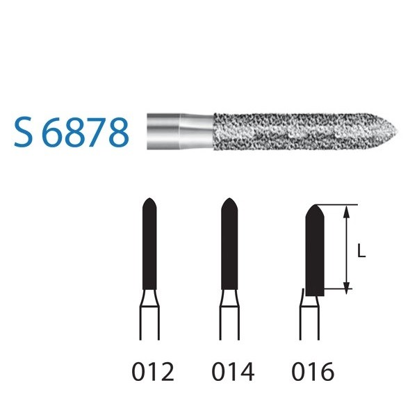 S6878.314 Fresa Turbina Diamante 5 Uds