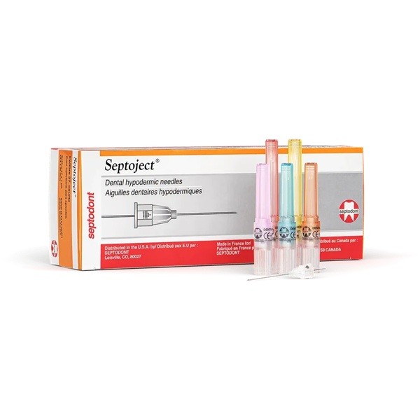 Aguja estéril desechable Septoject Septodont 100 Uds