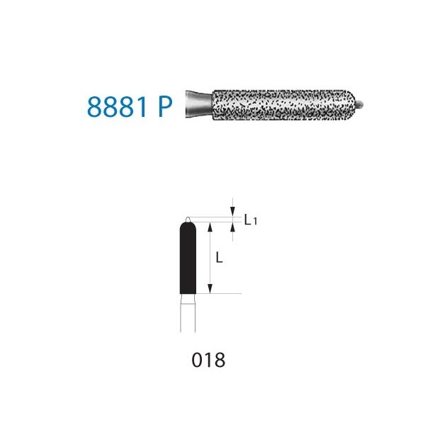 8881P.314-018 Fresa Turbina Diamante Komet 5 Uds