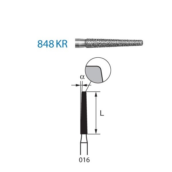 848KR.314.016 Fresa Diamante Turbina 5 Uds