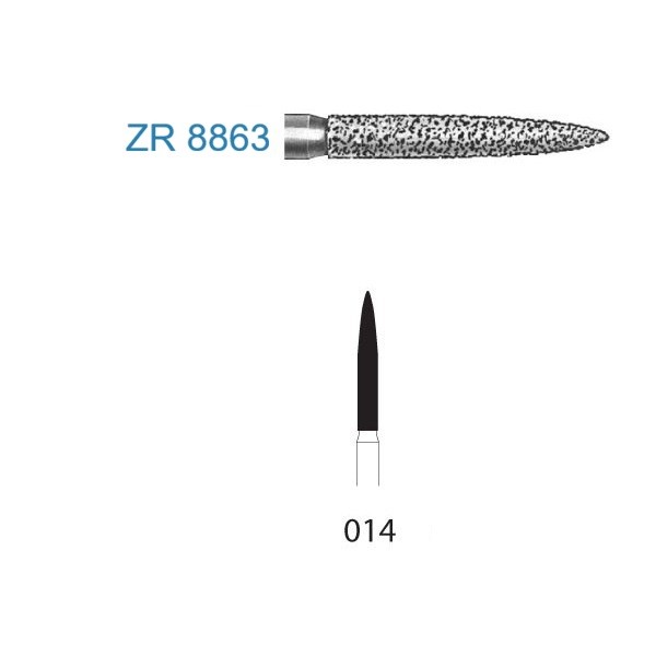 ZR8863.314.014 Fresa Turbina Diamante para Circonio Komet 5 Unidades