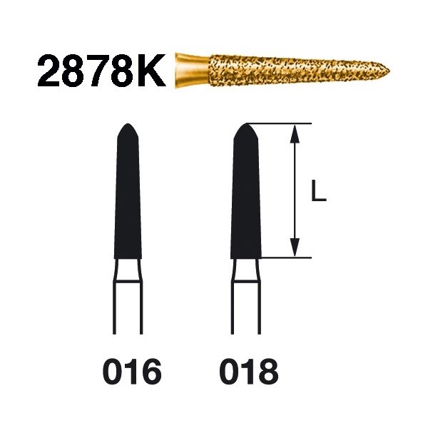 2878K.314 Fresa Turbina Diamante 5 Ud