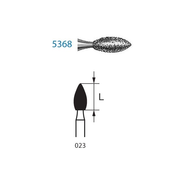 5368.314 Fresa Diamante Turbina 5 Uds