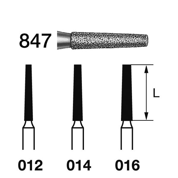 847.314 Fresa Diamante Turbina 5 Uds