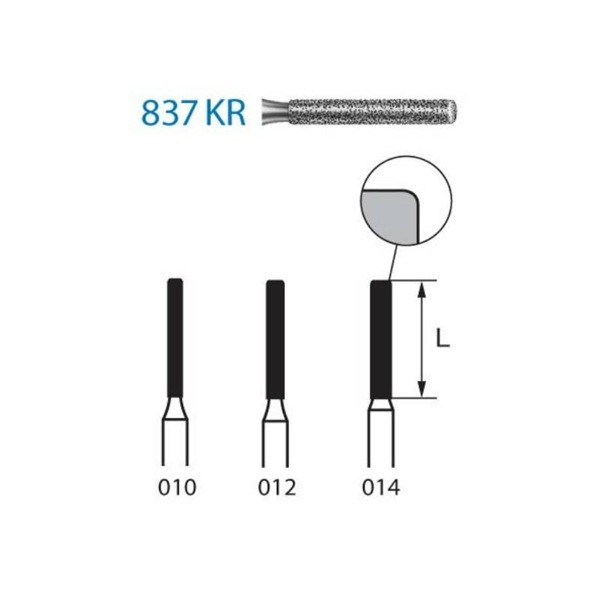 837KR.314 Fresa Diamante Turbina 5 Uds