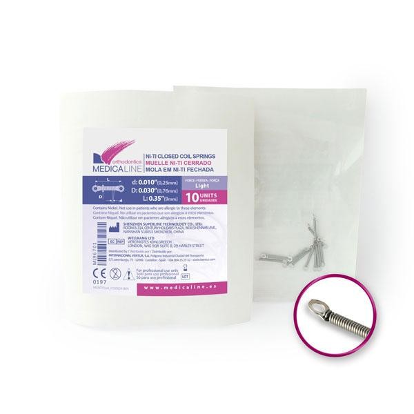 Coils NiTi Cerrado Medicaline 10 uds