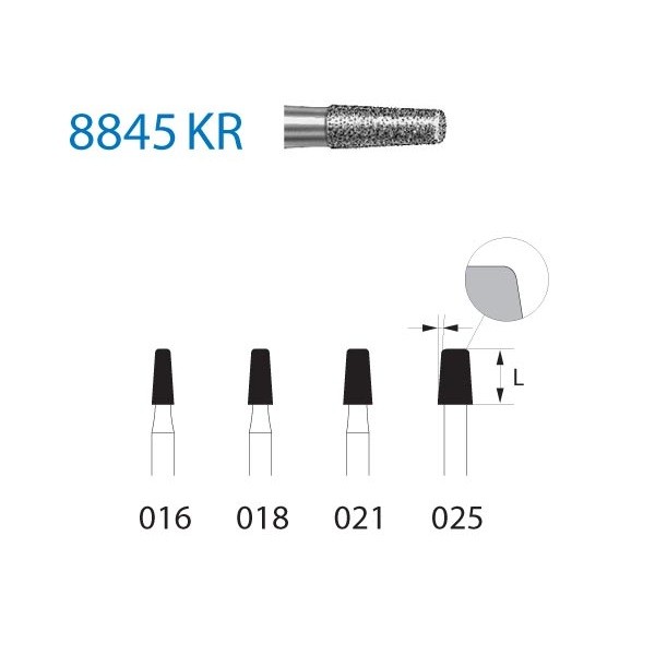 8845KR.314 Fresa Diamante Turbina 1 Unidad