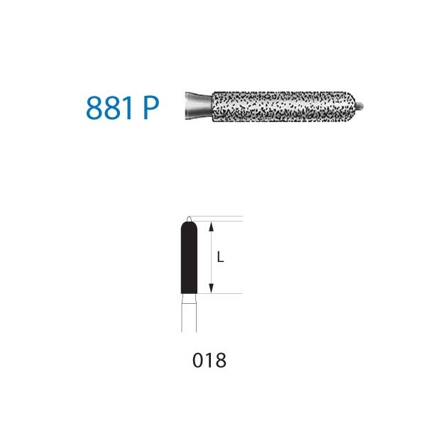 881P.314-018 Fresa Turbina Diamante Komet 5 Uds