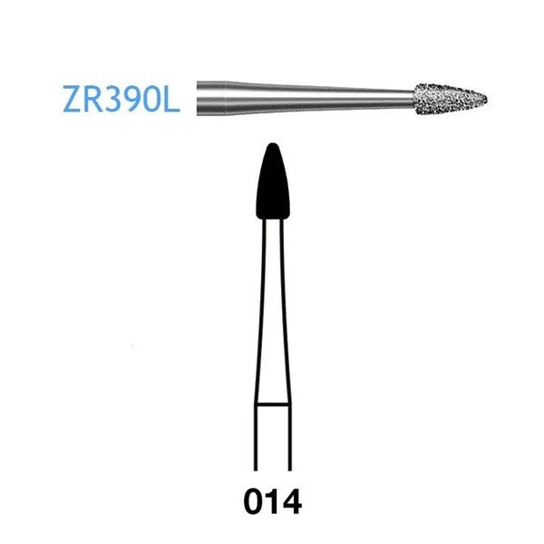 ZR8390L.315.014 Fresa Turbina Diamante para Circonio Komet 5 Uds