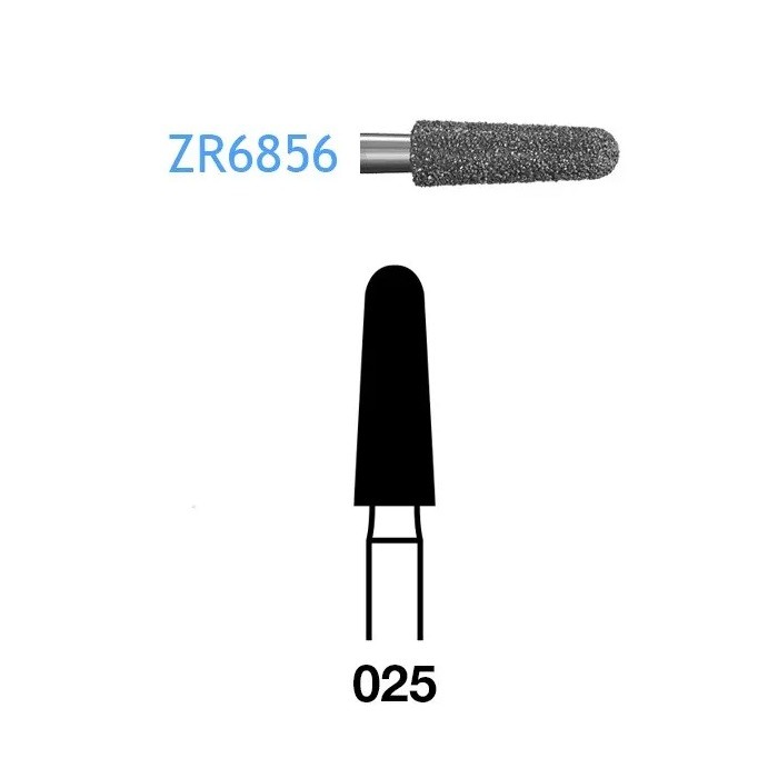 ZR6856.314.025 Fresa Turbina Diamante para Circonio Komet 5 Uds