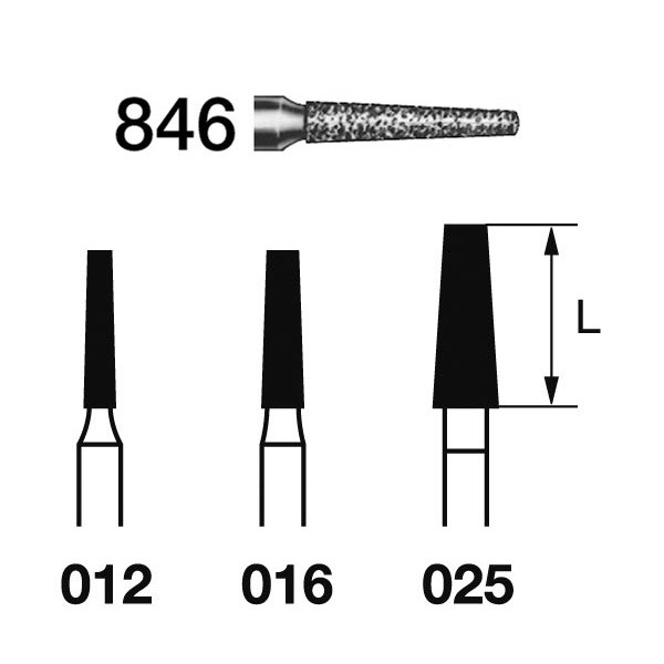 846.314 Fresa Diamante Turbina 5 Uds