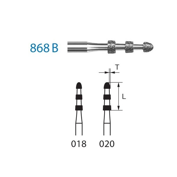 868B.314 Fresa Diamante Turbina 5 Uds