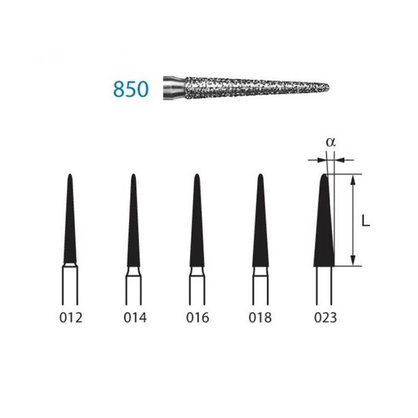 850.314 Fresa Diamante Turbina 5 Uds
