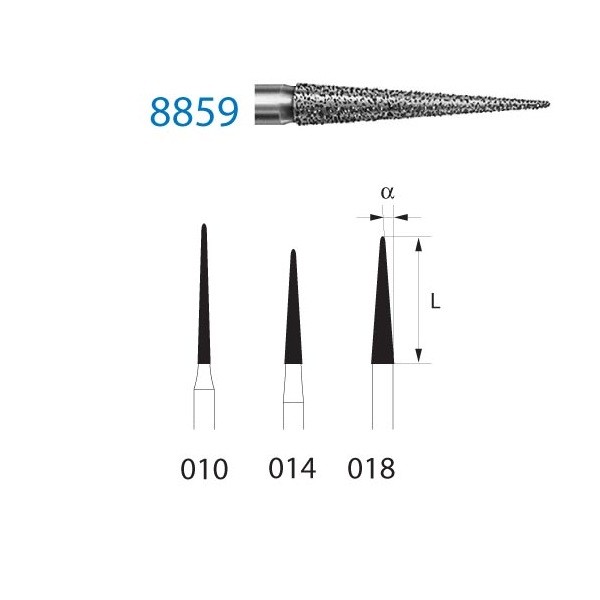 8859.314 Fresa Diamante Turbina 5 Uds