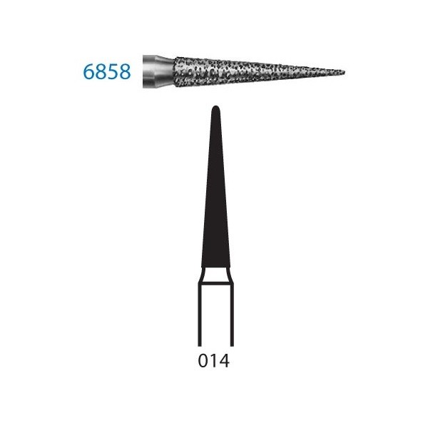 6858.314.014 Fresa Turbina Diamante Lanza 5 Uds